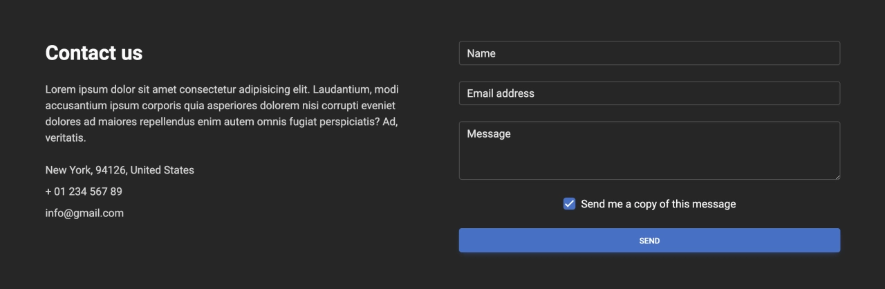 Contact Design Block Dark v.3