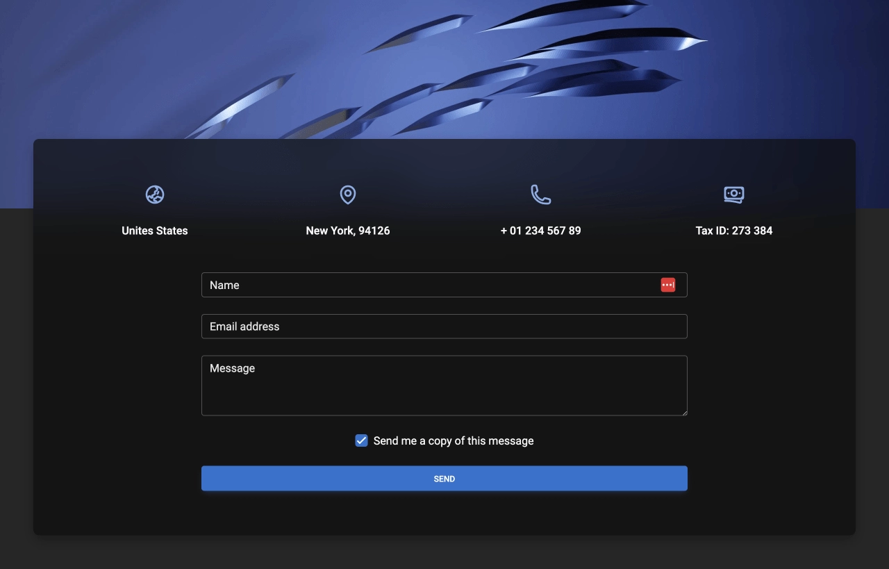 Contact Design Block Dark v.6