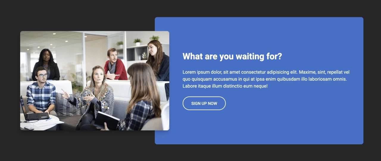 Call To Action Design Block Dark v.12