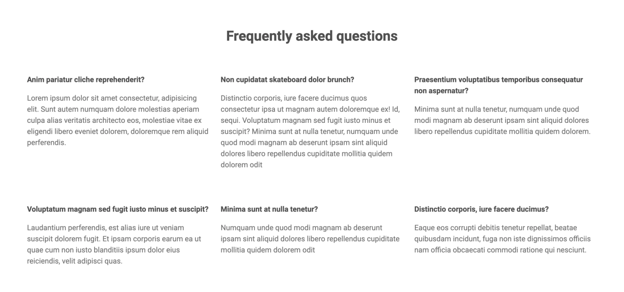 FAQ Design Block Light v.4