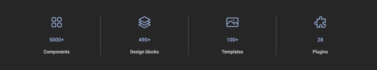 Feature Section Design Block Dark v.5