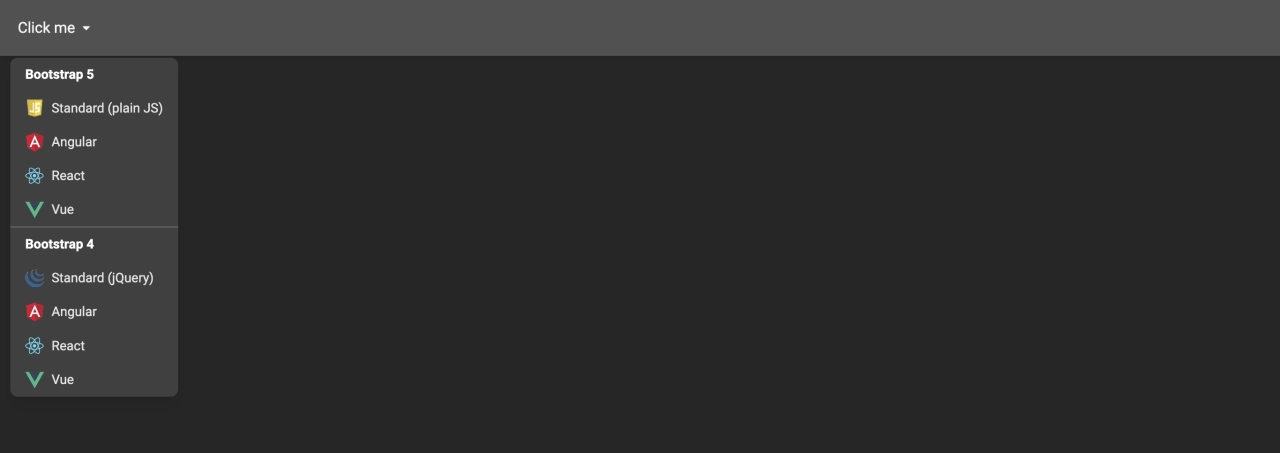Mega Menu Design Block Dark v.2