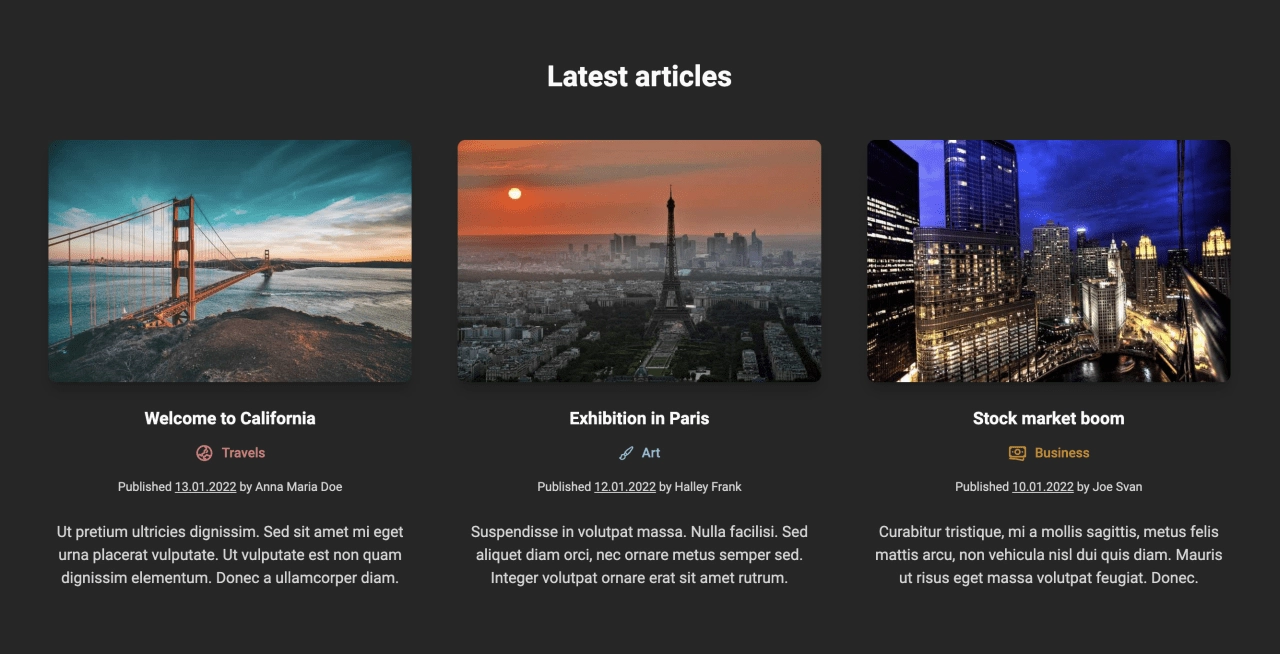 News Design Block Dark v.3