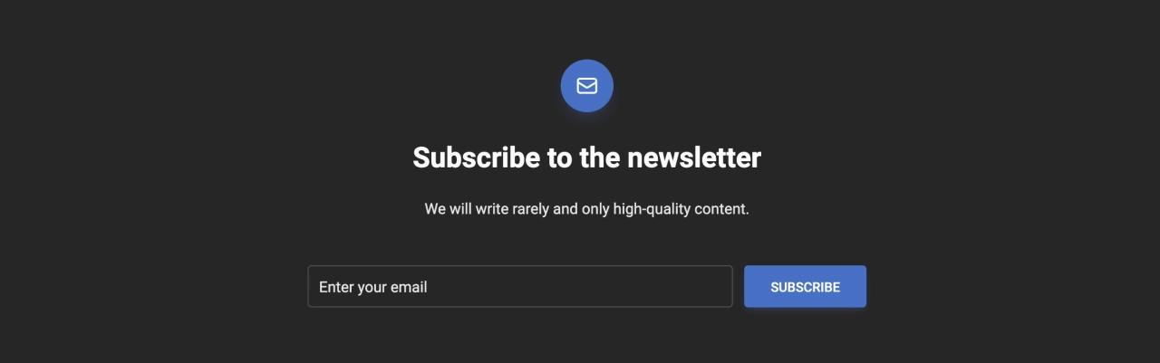 Newsletter Design Block Dark v.3