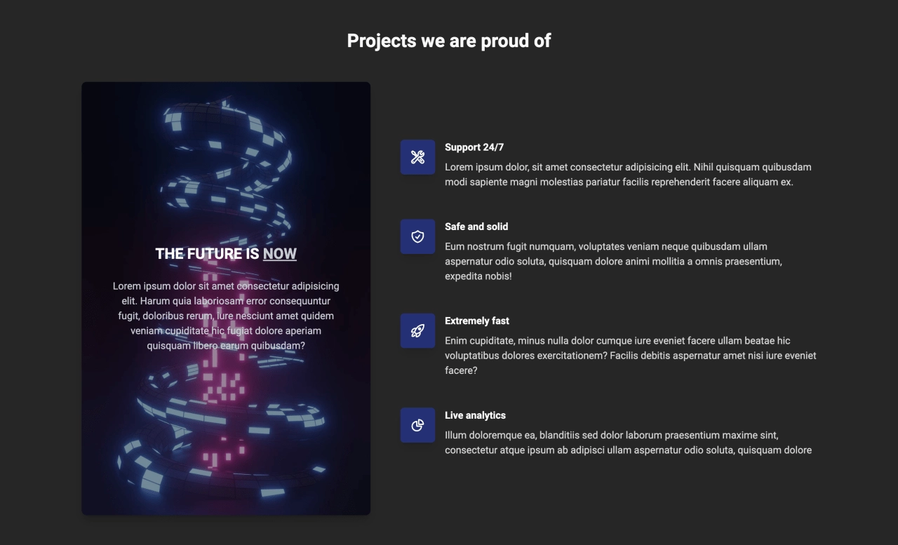Project Section Design Block Dark v.6