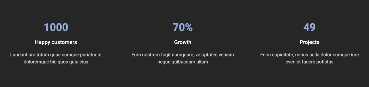 Stats Design Block Dark v.3