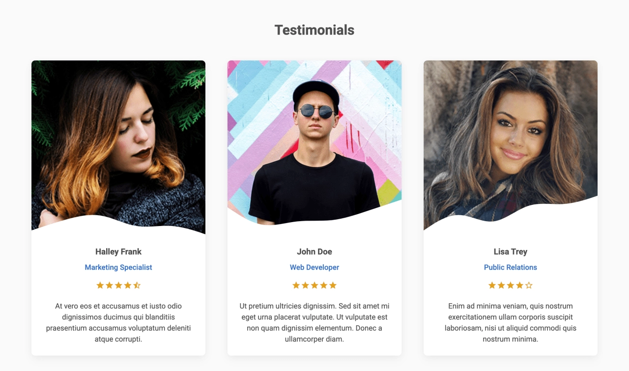 Testimonial Design Block Light v.6